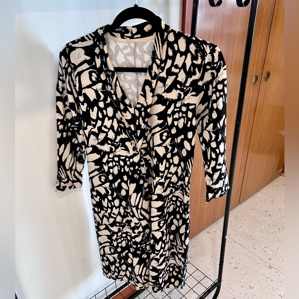 Soft Surroundings Print Twist Front Dress - Size M